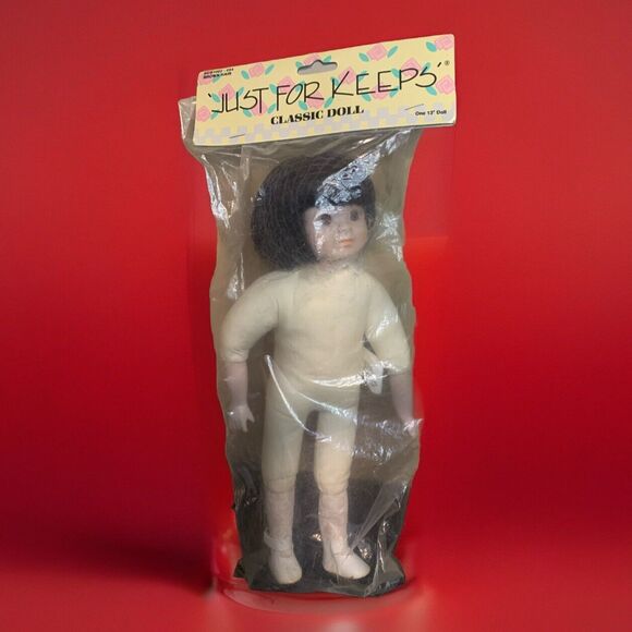 VTG Just For Keeps Classic Doll 13" Soft Body Brown Hair BDB1002-054 Brown eyes - Picture 1 of 4